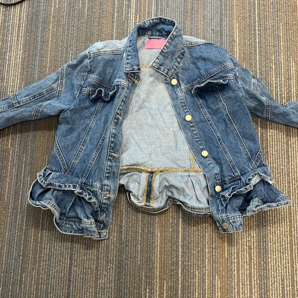 Ruffled Denim Jacket